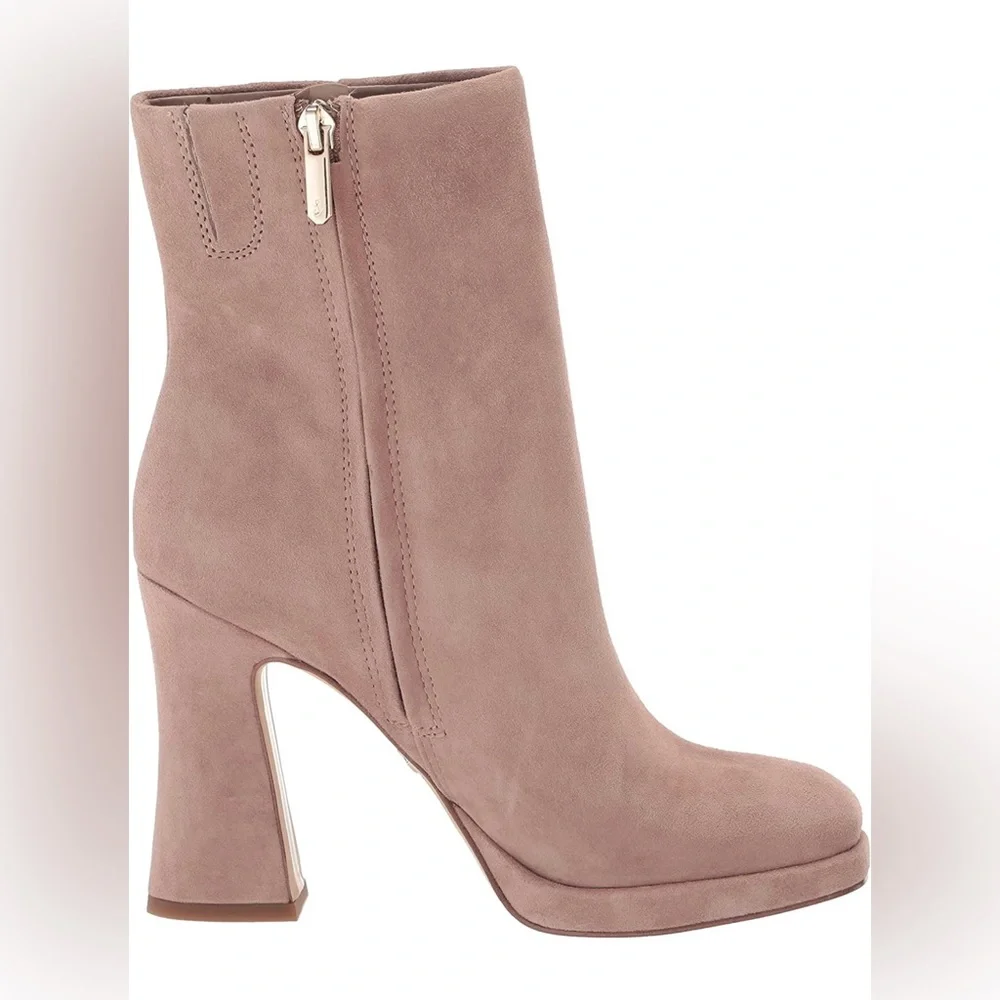 Jaye Cashmere Suede Heeled Booties Sam Edelman - Picture 2 of 5